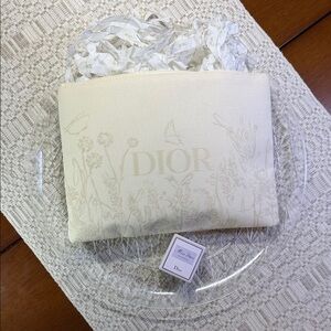 Dior Ivory Floral Pouch